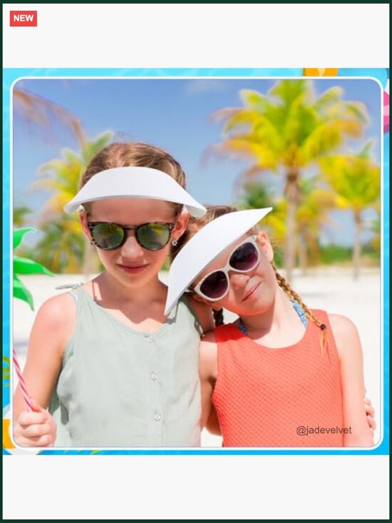 24 Foam Sun Visors for DIY Crafting Adjustable Tennis Golf Hat main image 7